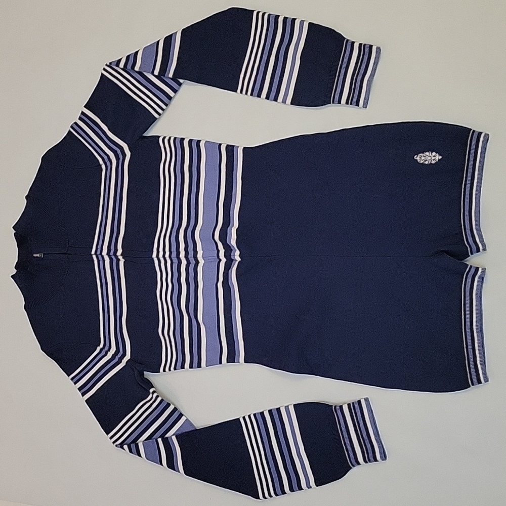 NWOT Free People Movement Blue It's Cold Outside Playsuit Navy Striped Sz XS - Picture 4 of 17